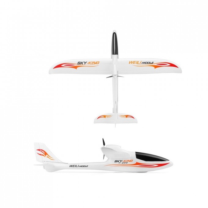 RC vliegtuig S-IDEE SKY-KING rood RC vliegtuig S-IDEE SKY-KING rood