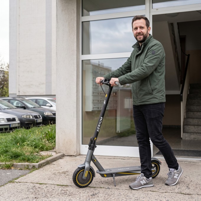 Elektrische scooter AERIUM T350 PRO zwart