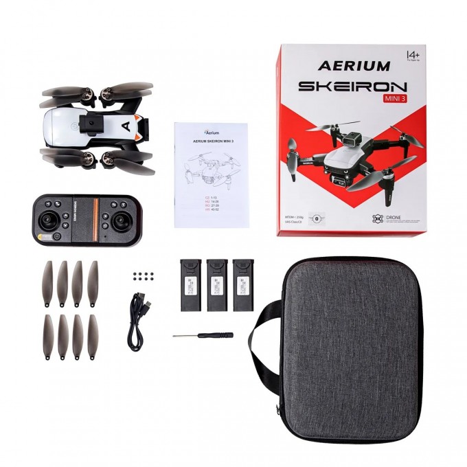 AERIUM SKEIRON MINI 3 drone, 3 batterijen