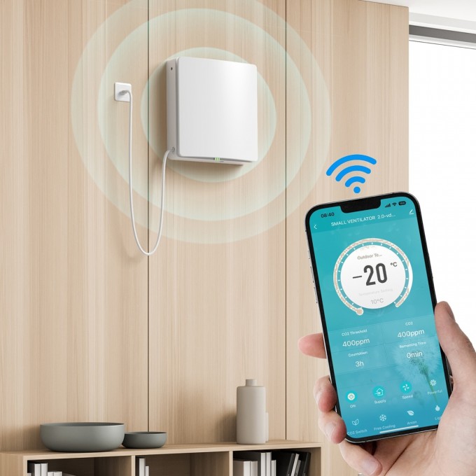 Decentrale warmteterugwinning AERIUM FreshPair+ H60P met vochtsensor Decentrale warmteterugwinning AERIUM FreshPair+ H60P met vochtsensor